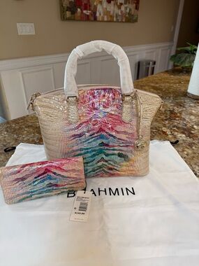 Brahmin Entice Medium Duxbury Satchel with Ady Wallet NWTs